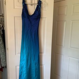 blue prom dress